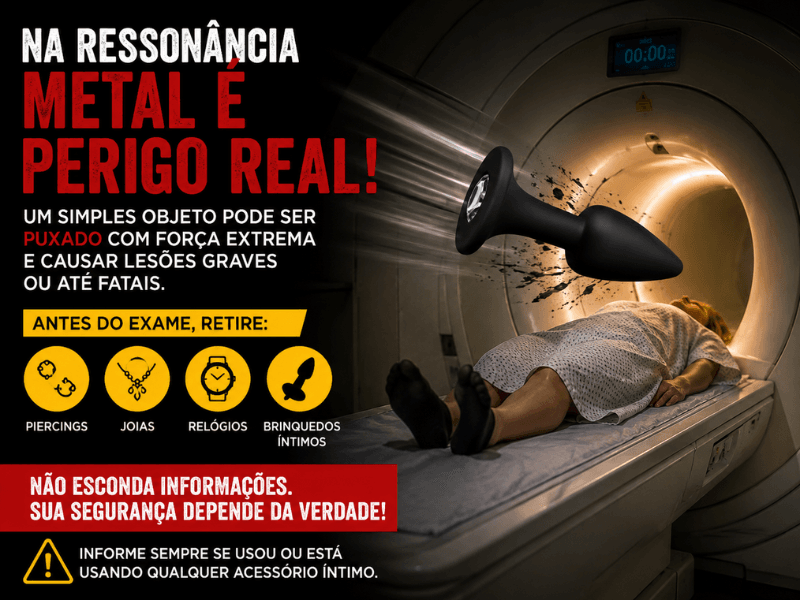 perigo-plug-anal Plug anal rasga corpo de mulher durante exame de ressonância